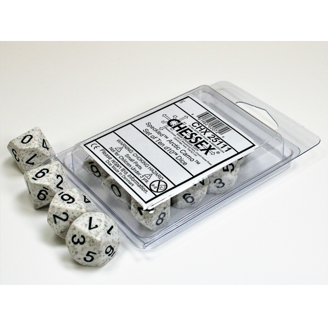 Chessex - Speckled Arctic Camo Set of Ten d10s