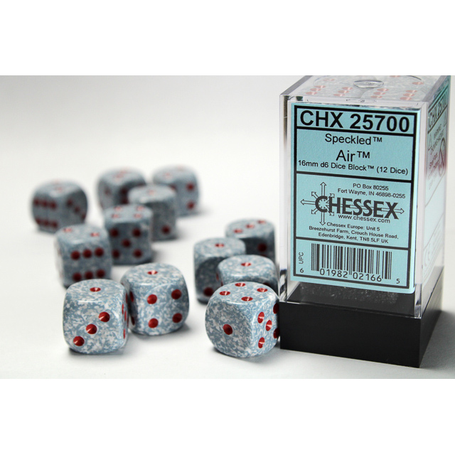 Chessex - Speckled 16mm d6 Air Dice Block (12 dice)