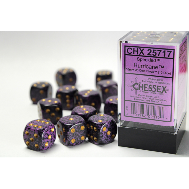 Chessex - Speckled 16mm d6 Hurricane Dice Block (12 dice)