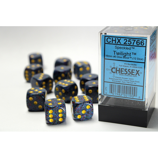 Chessex - Speckled 16mm d6 Twilight Dice Block (12 dice)