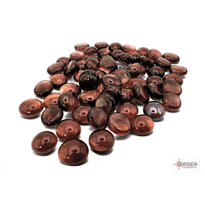 Chessex - Translucent Amethyst Glass Stones Qty Approx 40 or more in 5½" Tube