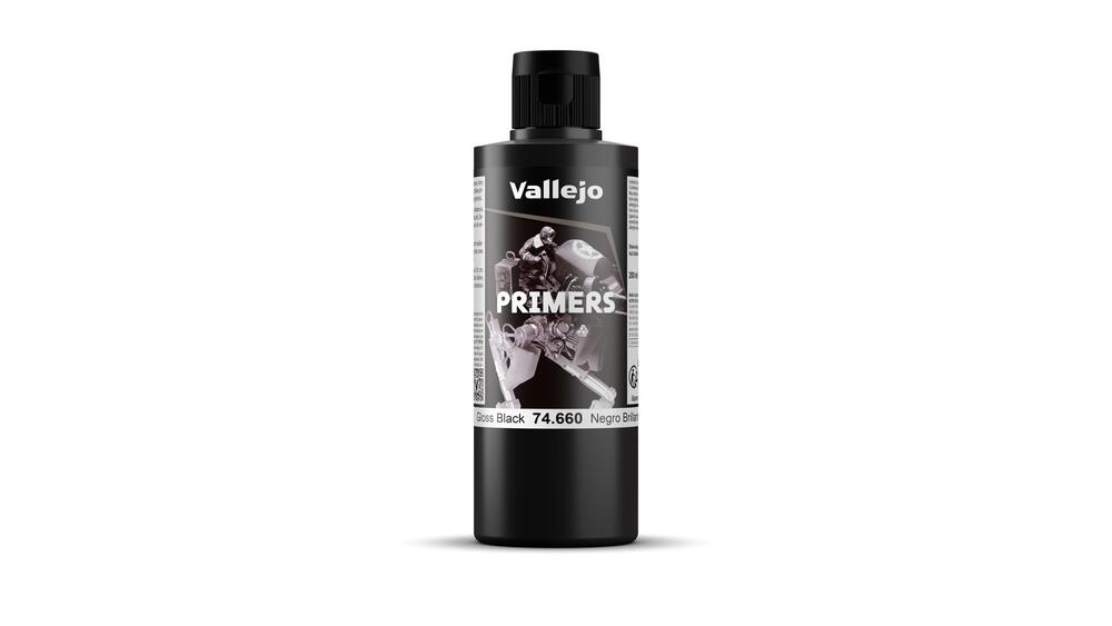 Vallejo - Surface Primer - Gloss Black Primer 200ml