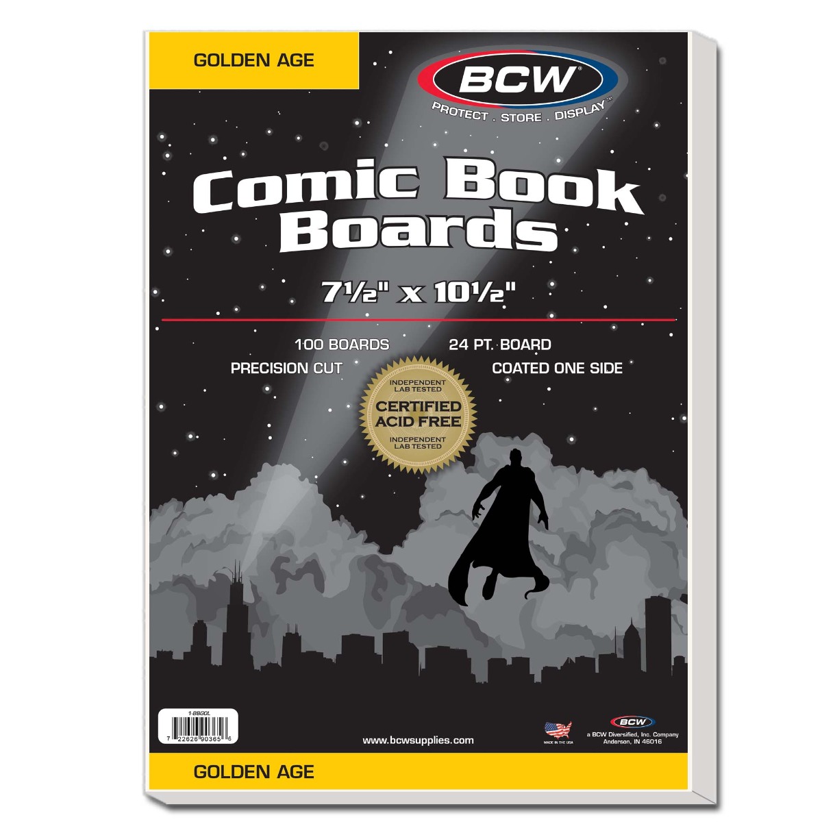 BCW Comic Backing Boards Golden 7 1/2 X 10 1/2