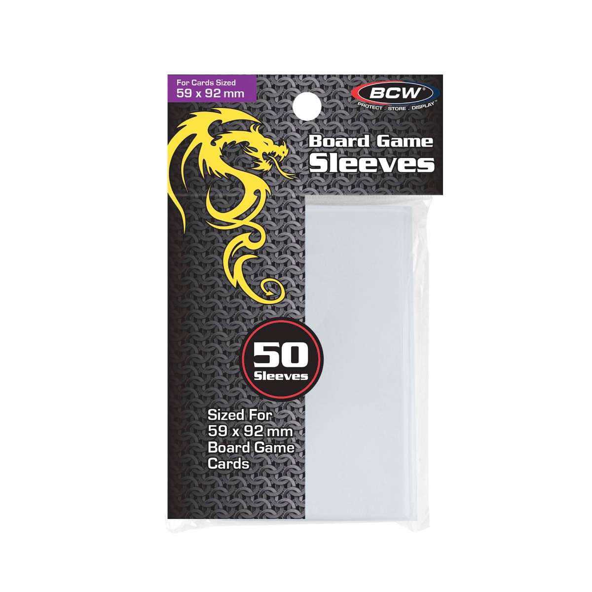 BCW Board Game Sleeves Standard European (59mm x 92mm)