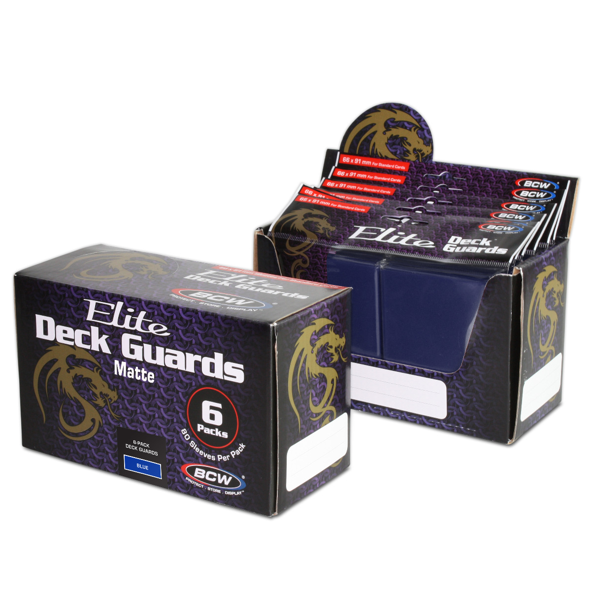 BCW Sleeves - Deck Guard Elite (80) Blue Matte - Image 2