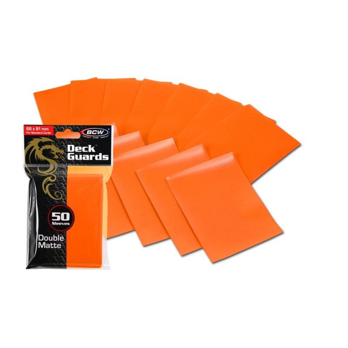 BCW Sleeves - Deck Guard (50) Orange - Image 2