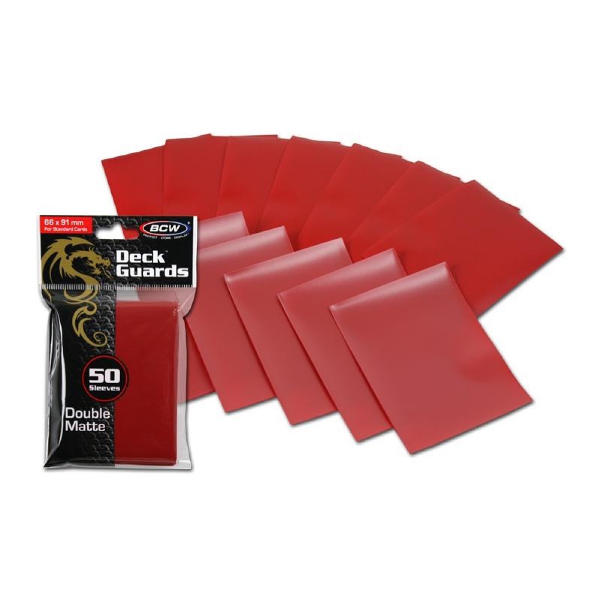 BCW Sleeves - Deck Guard (50) Red - Image 2