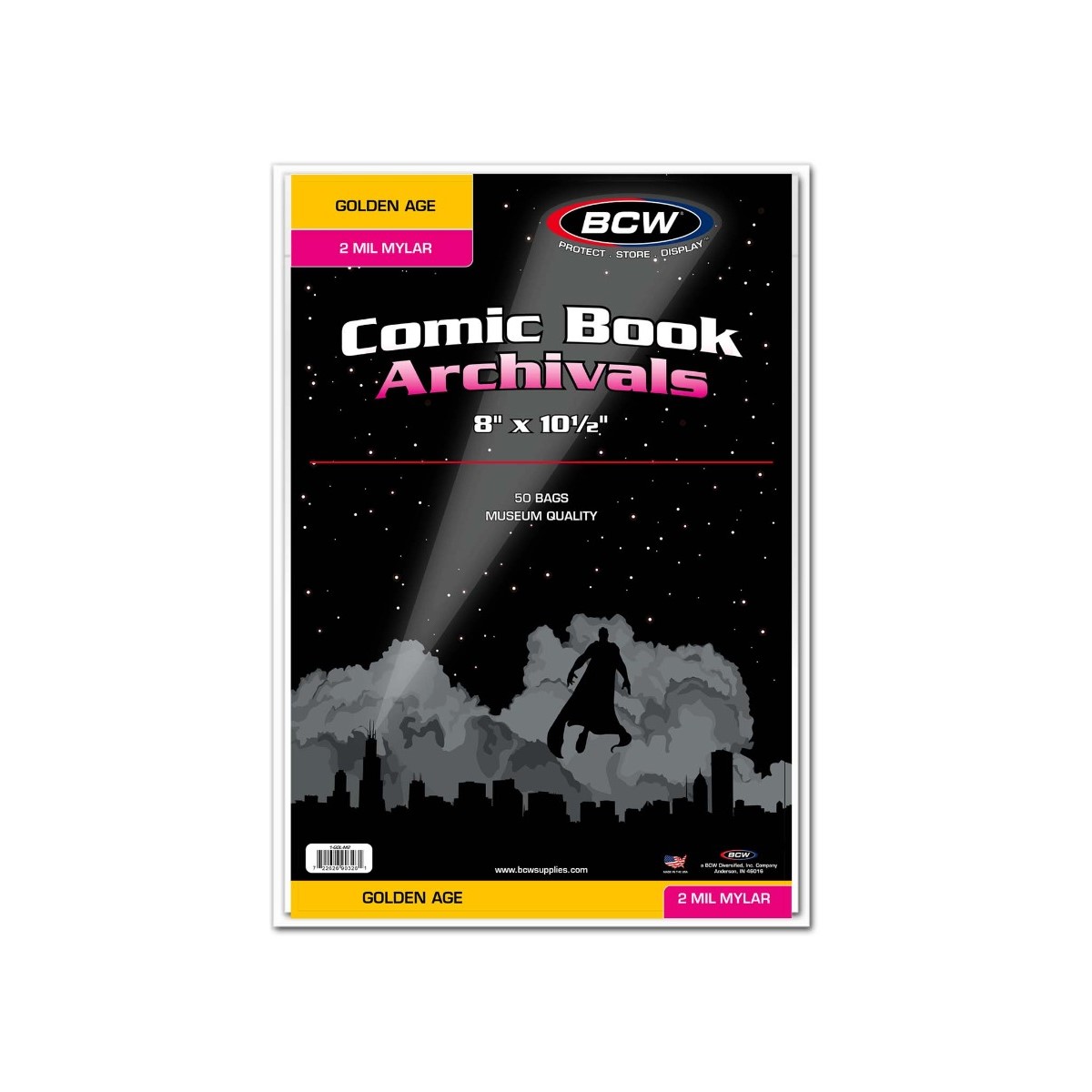 BCW Comic Mylar Golden '2 MIL' 8 x 10 1/2