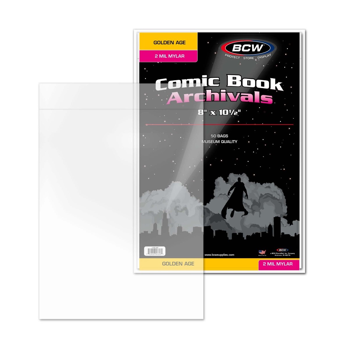 BCW Comic Mylar Golden '2 MIL' 8 x 10 1/2 - Image 2