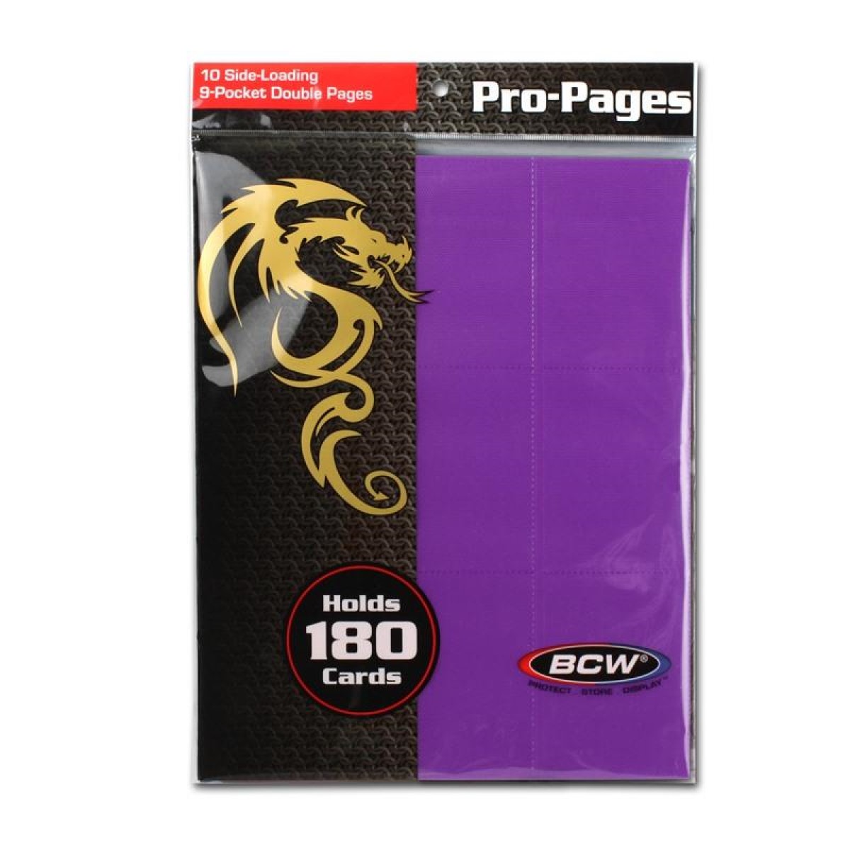 BCW 18-Pocket Pages Sideloading Purple 10ct