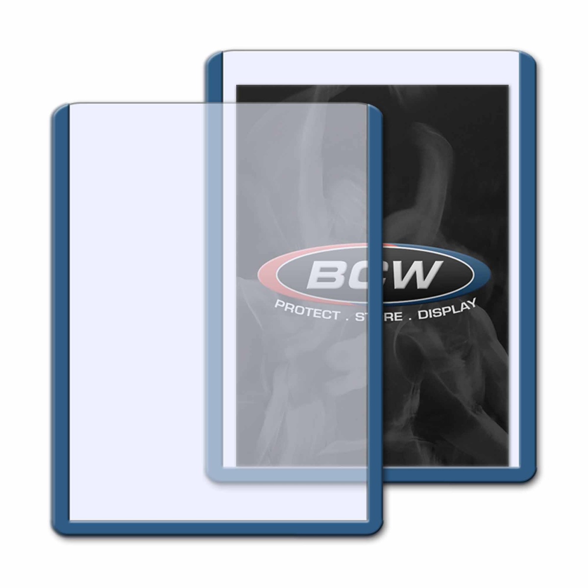 BCW 3x4 Topload Card Holder - Blue Border - Image 2