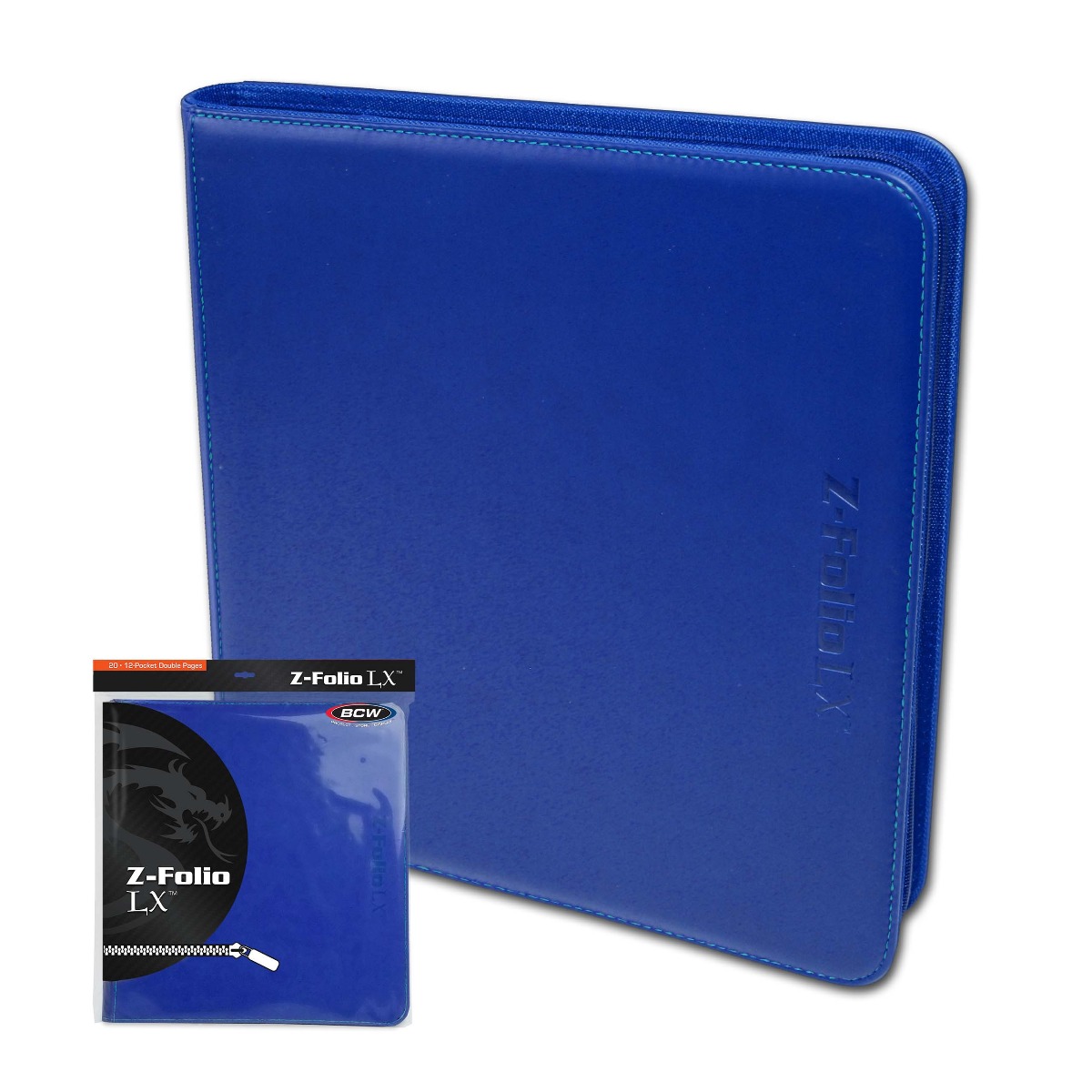 BCW Zipper Folio 12-Pocket LX Blue - Image 2