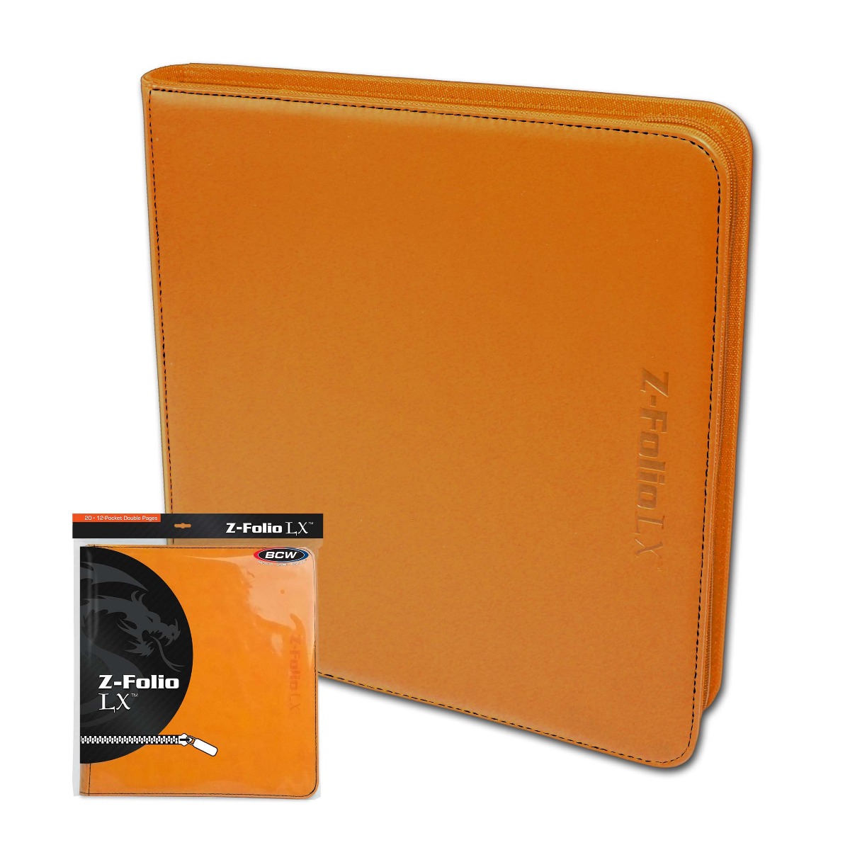 BCW Zipper Folio 12-Pocket LX Orange - Image 2