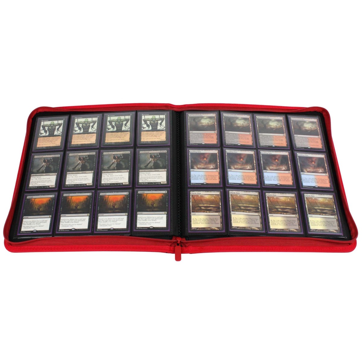 BCW Zipper Folio 12-Pocket LX Red - Image 3