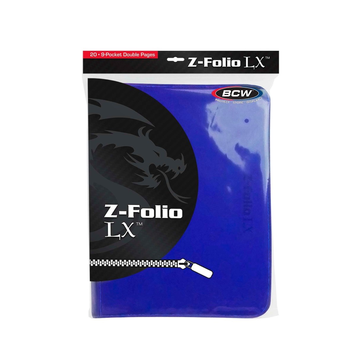 BCW Zipper Folio 9-Pocket LX Blue