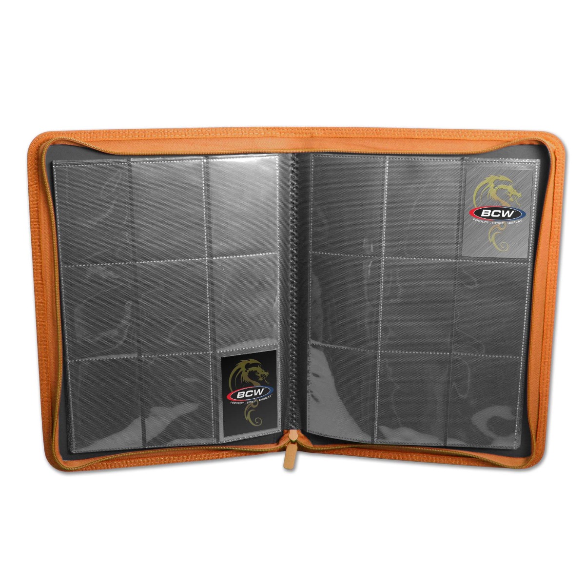 BCW Zipper Folio 9-Pocket LX Orange - Image 3