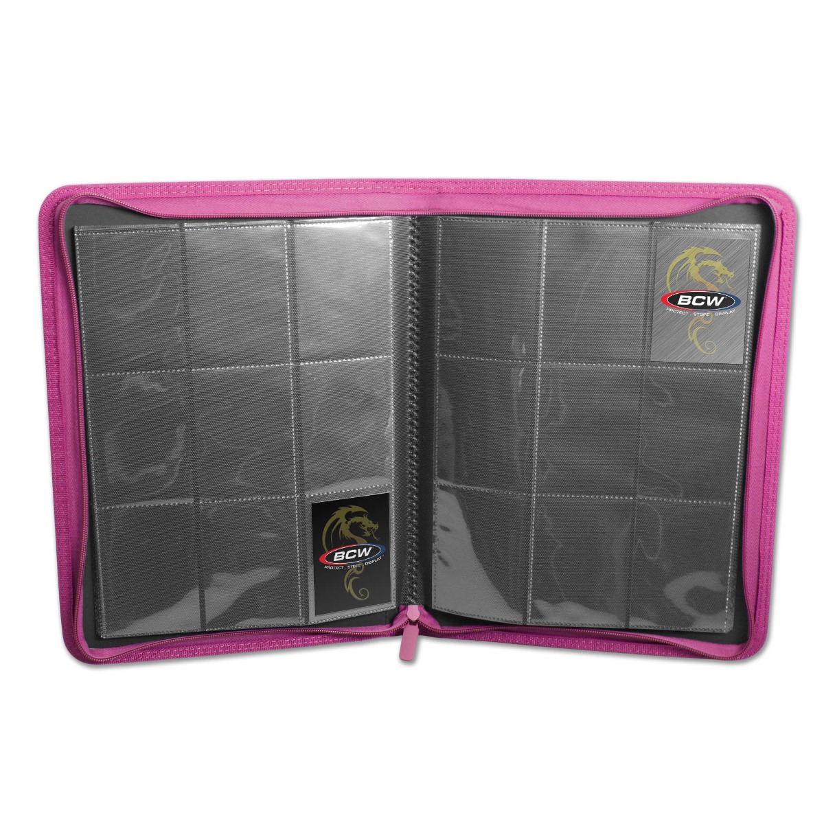 BCW Zipper Folio 9-Pocket LX Pink - Image 3