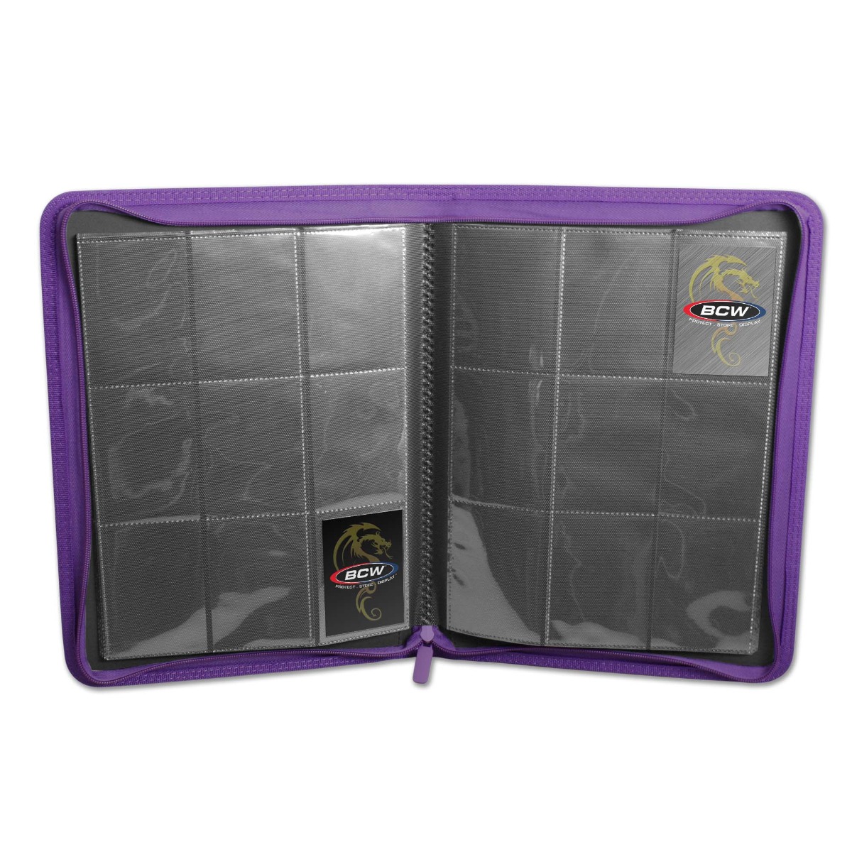 BCW Zipper Folio 9-Pocket LX Purple - Image 3