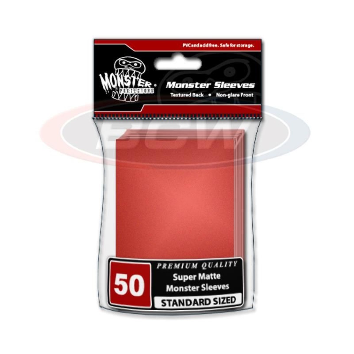 MONSTER Sleeves (50) Red Matte