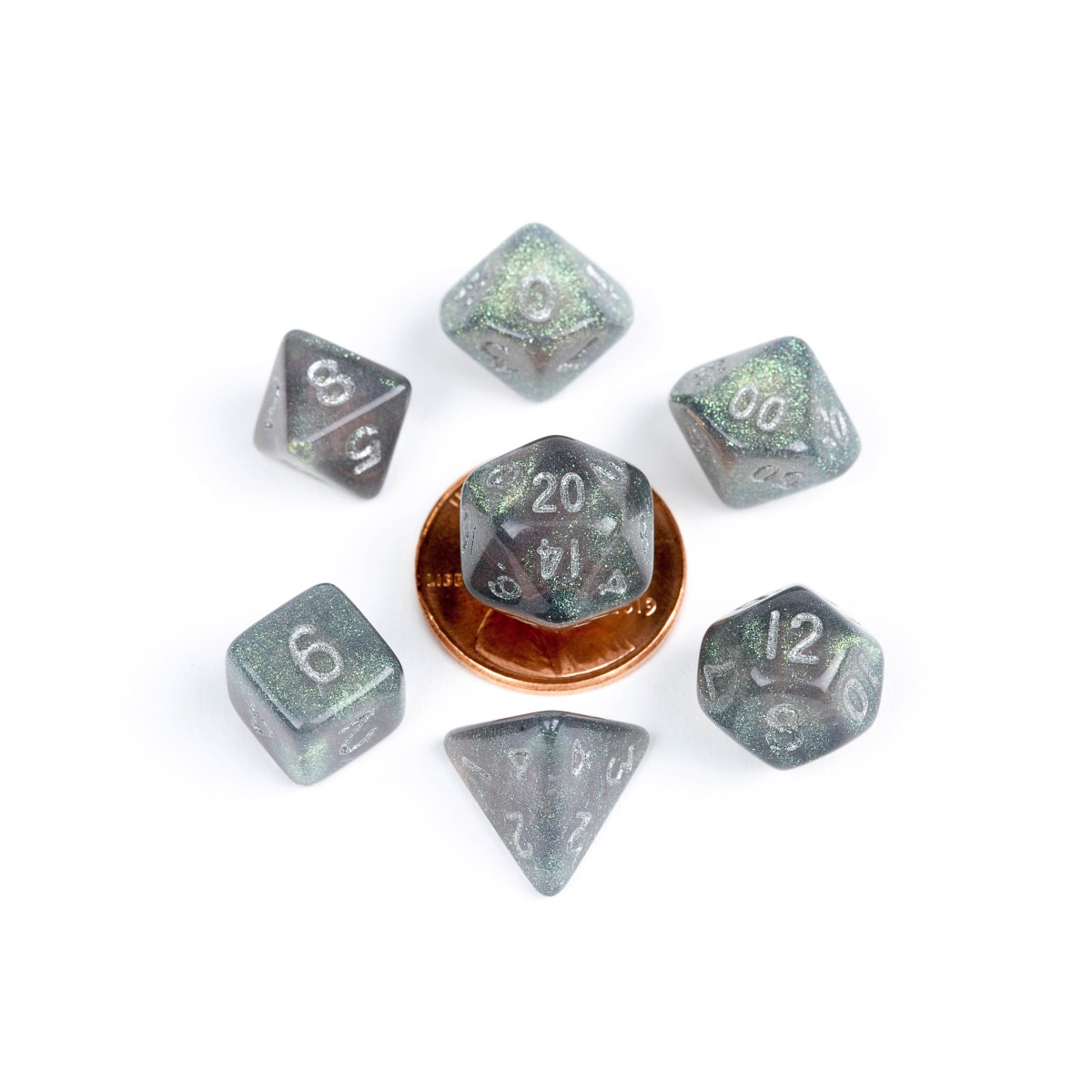 MDG - Mini Polyhedral Dice Set: Stardust Grey