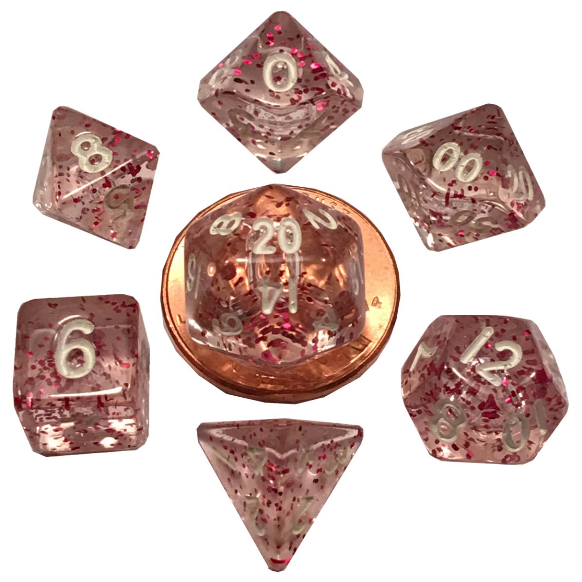 MDG - Mini Polyhedral Dice Set: Ethereal Light Purple