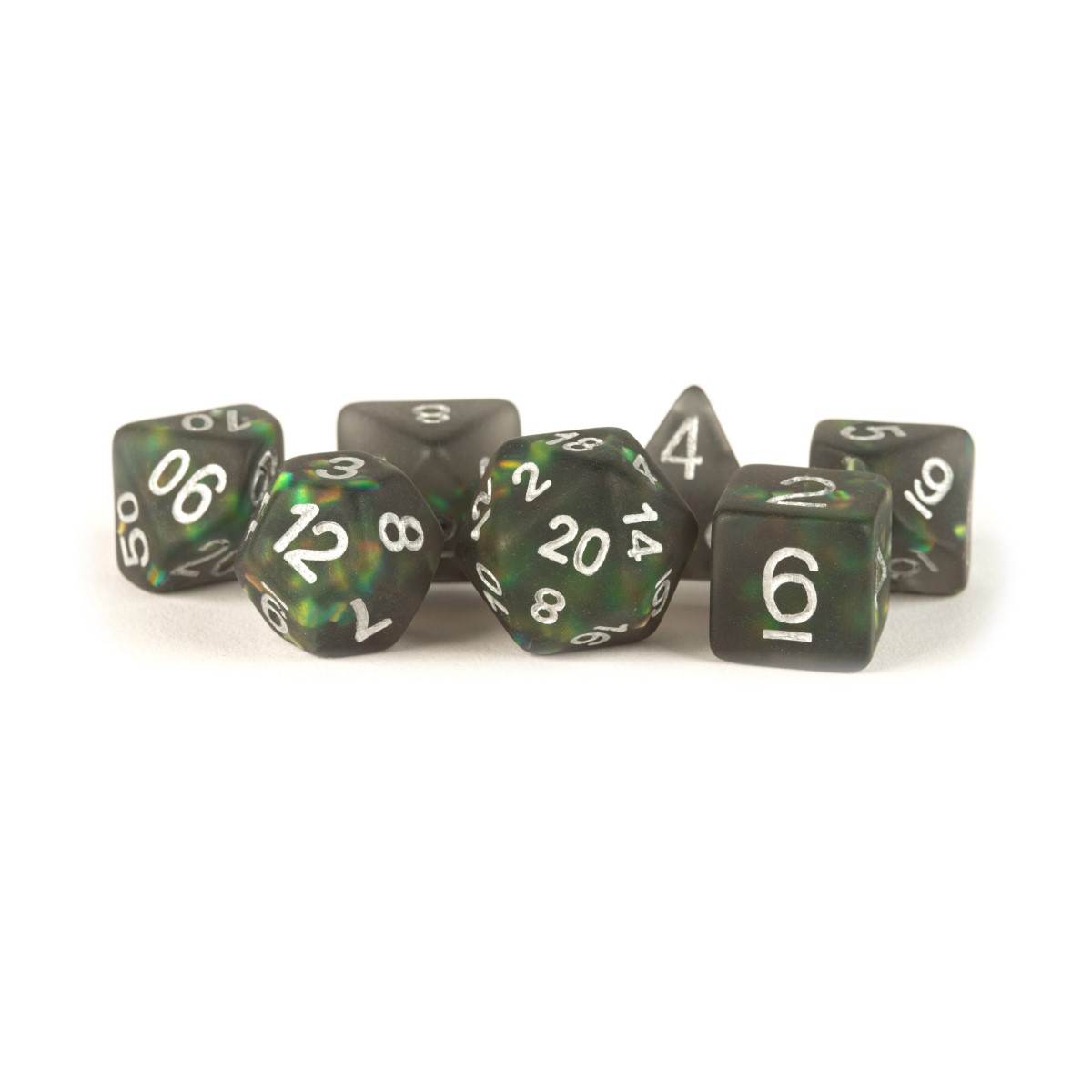 MDG - Resin Polyhedral Dice Set: Icy Opal Black