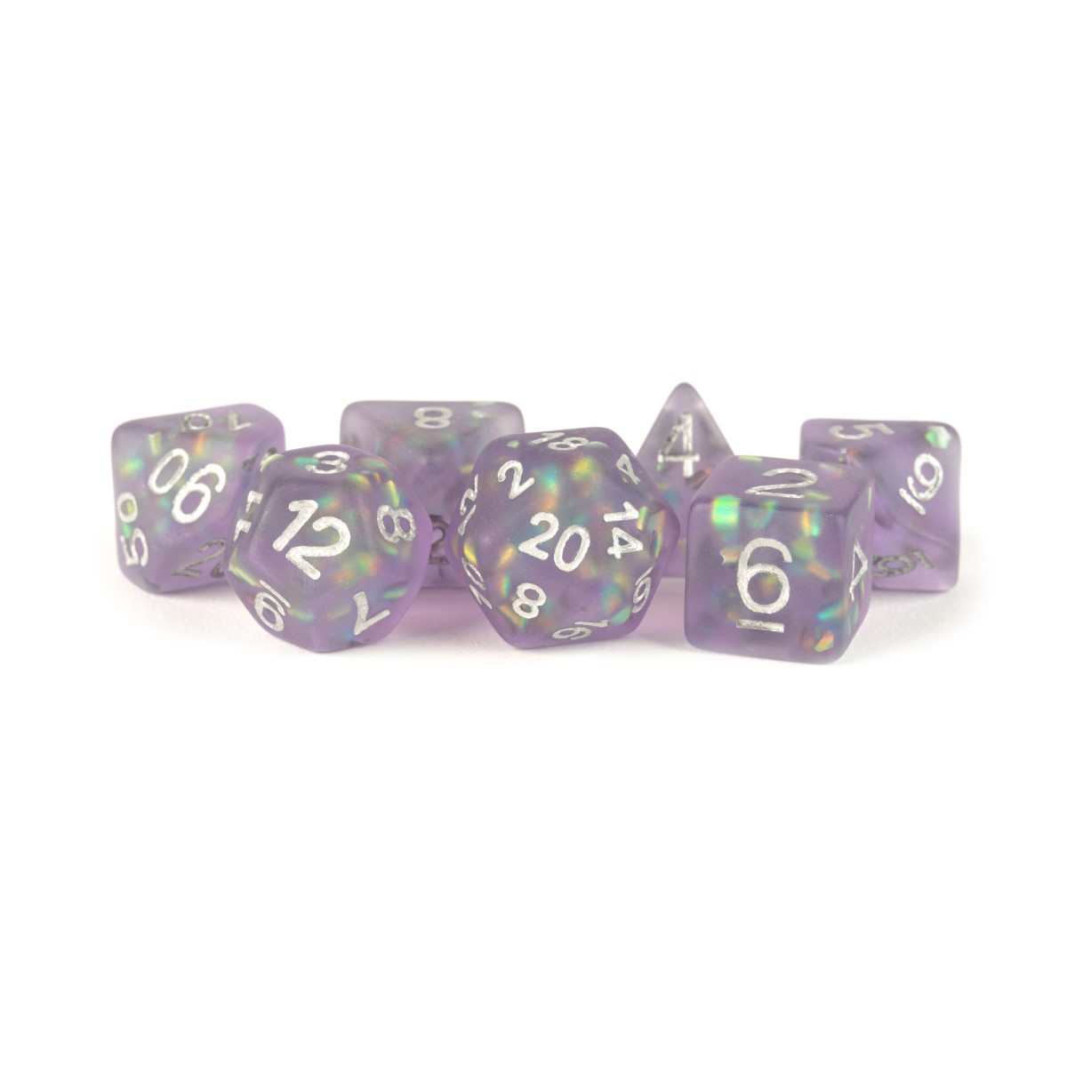 MDG - Resin Polyhedral Dice Set: Icy Opal Purple