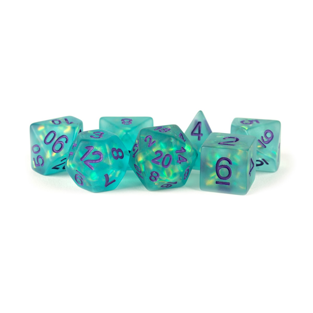 MDG - Resin Polyhedral Dice Set: Icy Opal Teal