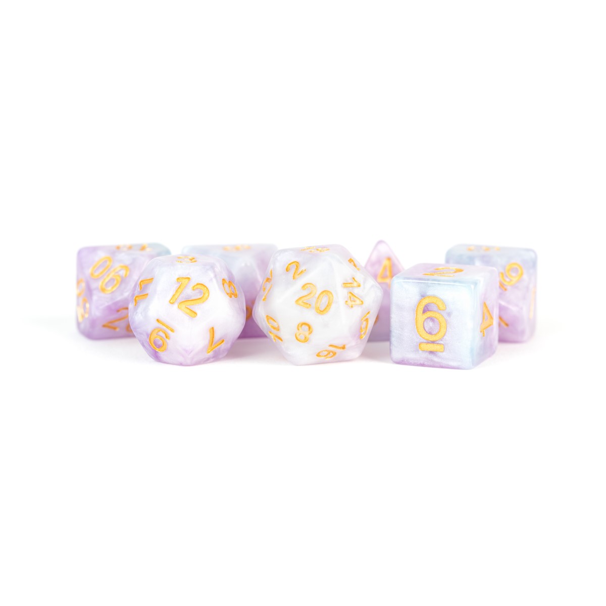 MDG - Resin Polyhedral Dice Set: Lavender