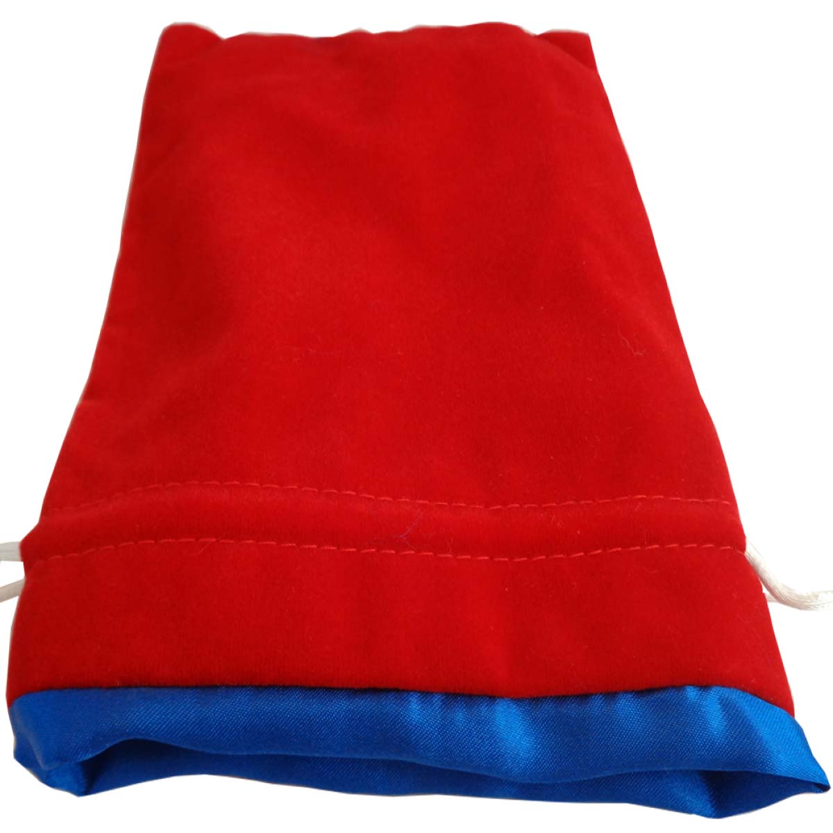 MDG - Dice Bag Large Red Velvet with Blue Satin