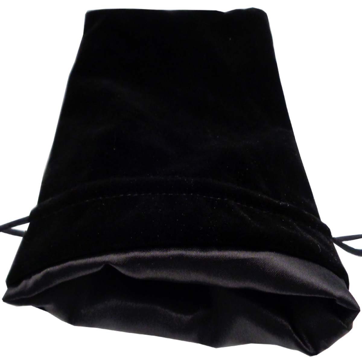 MDG - Dice Bag Large Black Velvet with Black Satin