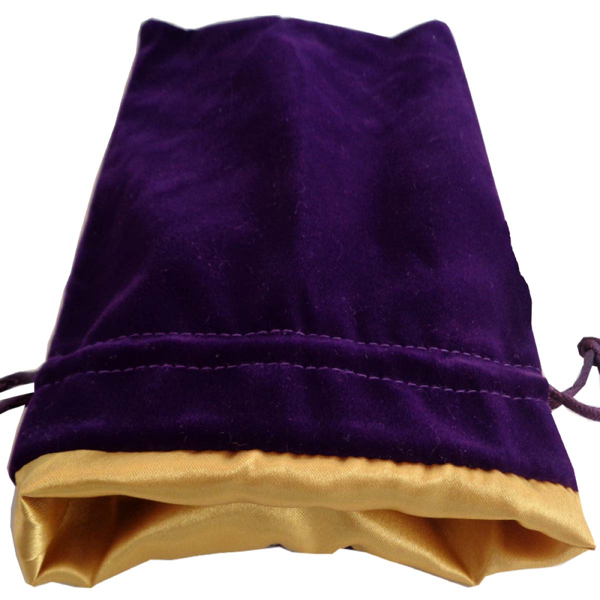 MDG - Dice Bag 4"x6" Purple Velvet with Gold Satin