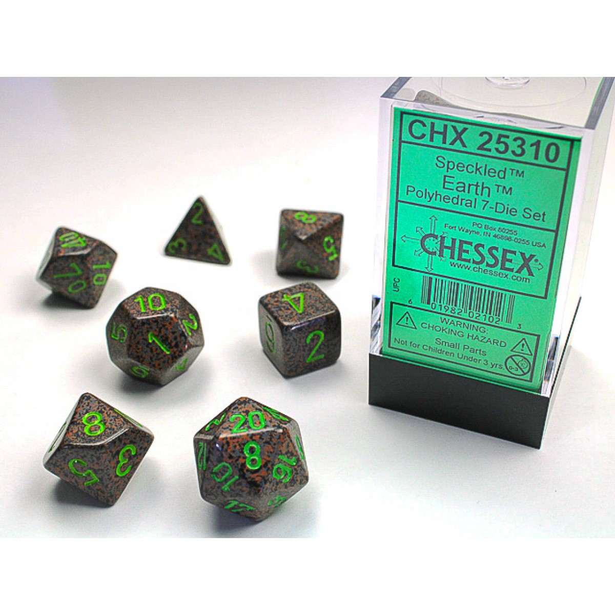 Chessex - Earth Speckled Polyhedral 7-Die Set