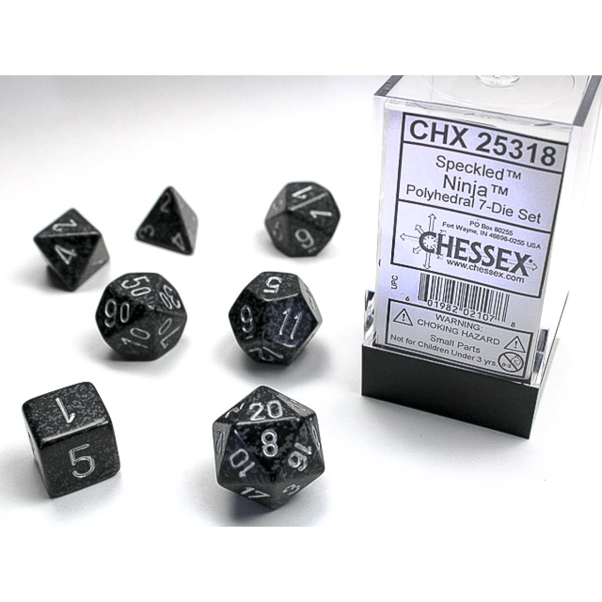 Chessex - Ninja Speckled Polyhedral 7-Die Set