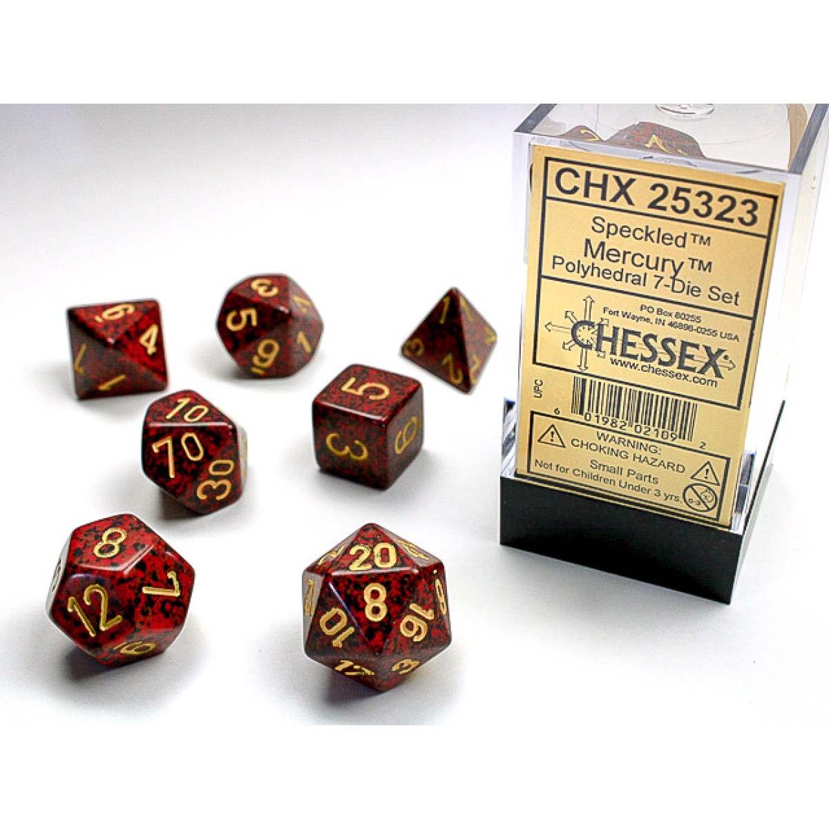 Chessex - Mercury Speckled Polyhedral 7-Die Set