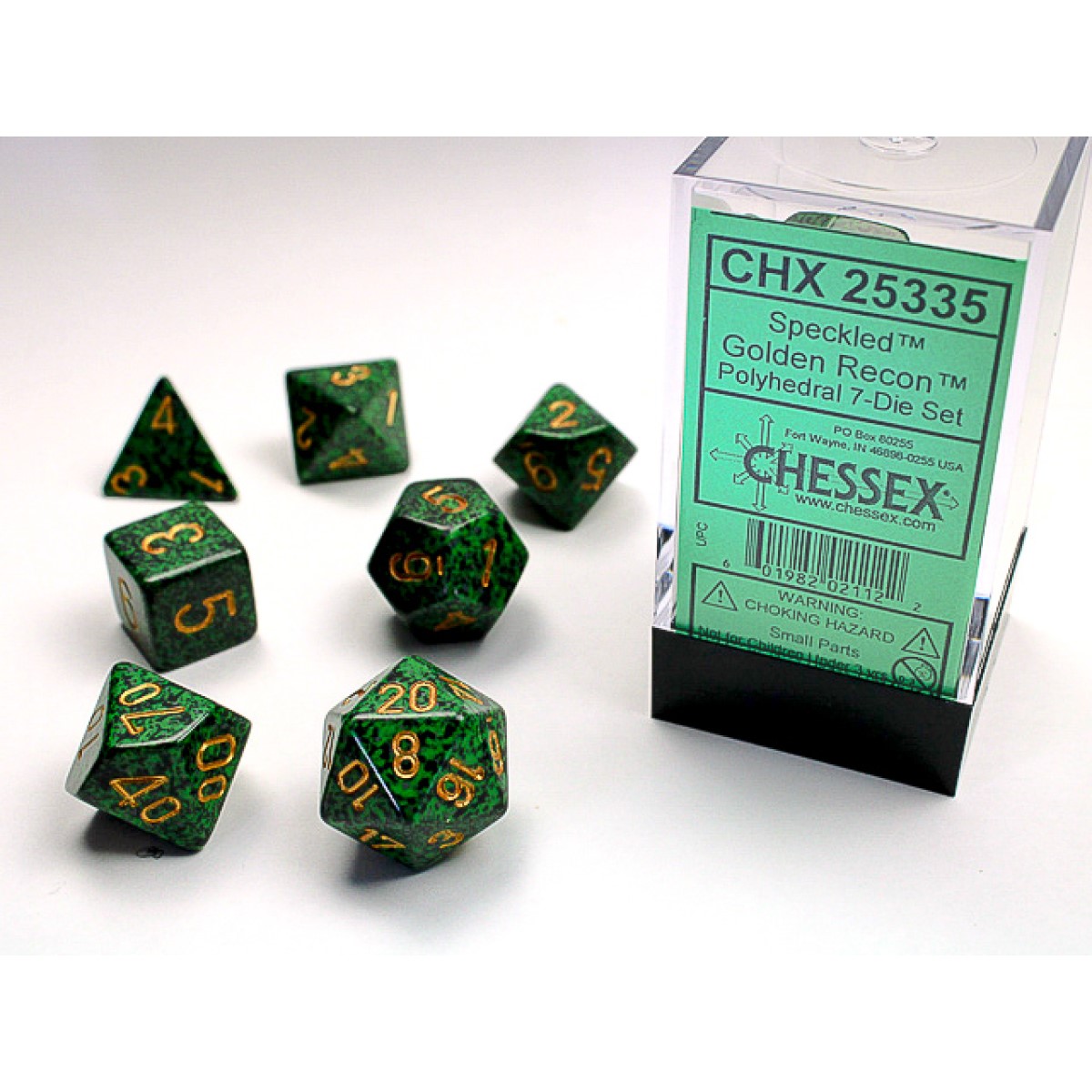Chessex - Golden Recon Speckled Polyhedral 7-Die Set