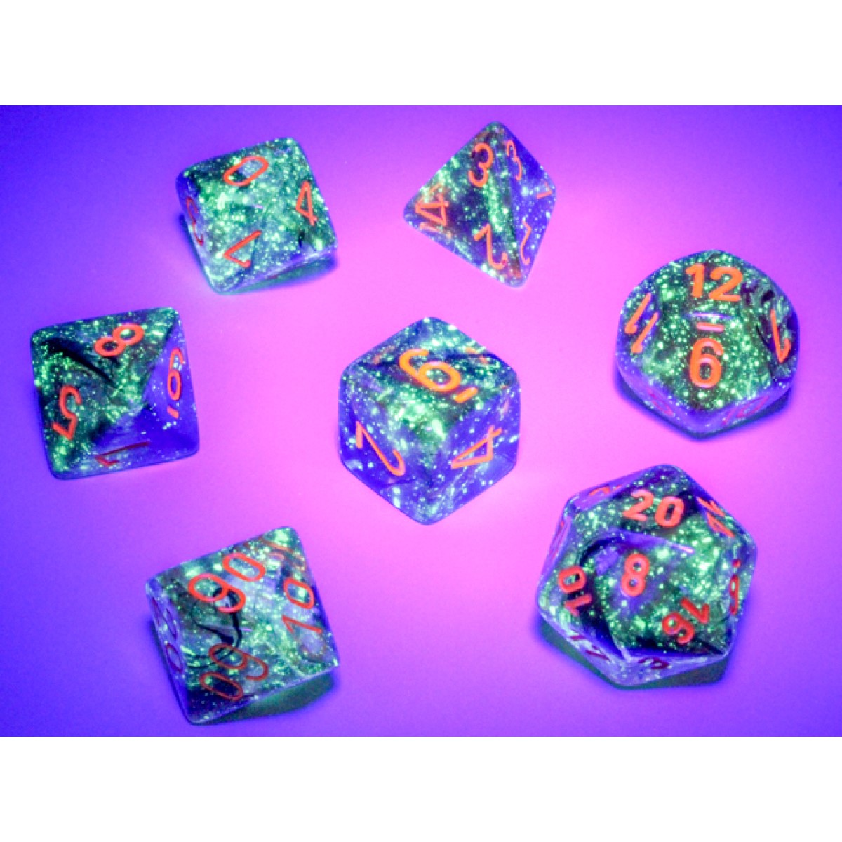 Chessex - Nebula Polyhedral Copper Matrix/orange Lumina - Image 2