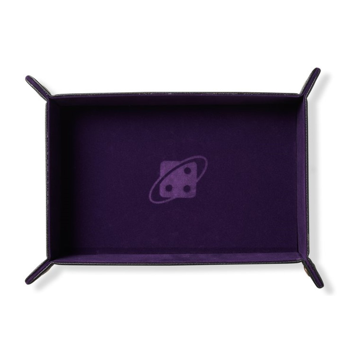 Sirius Dice Rectangle Tray (Purple), copper button