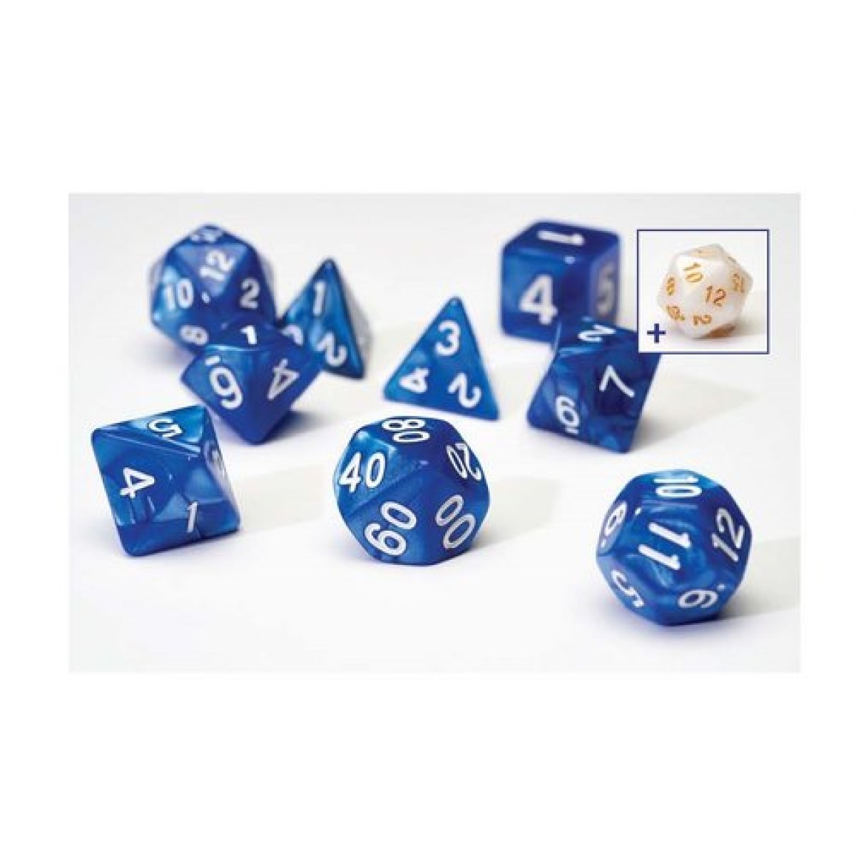 Sirius Dice Set - Pearl Blue Acrylic
