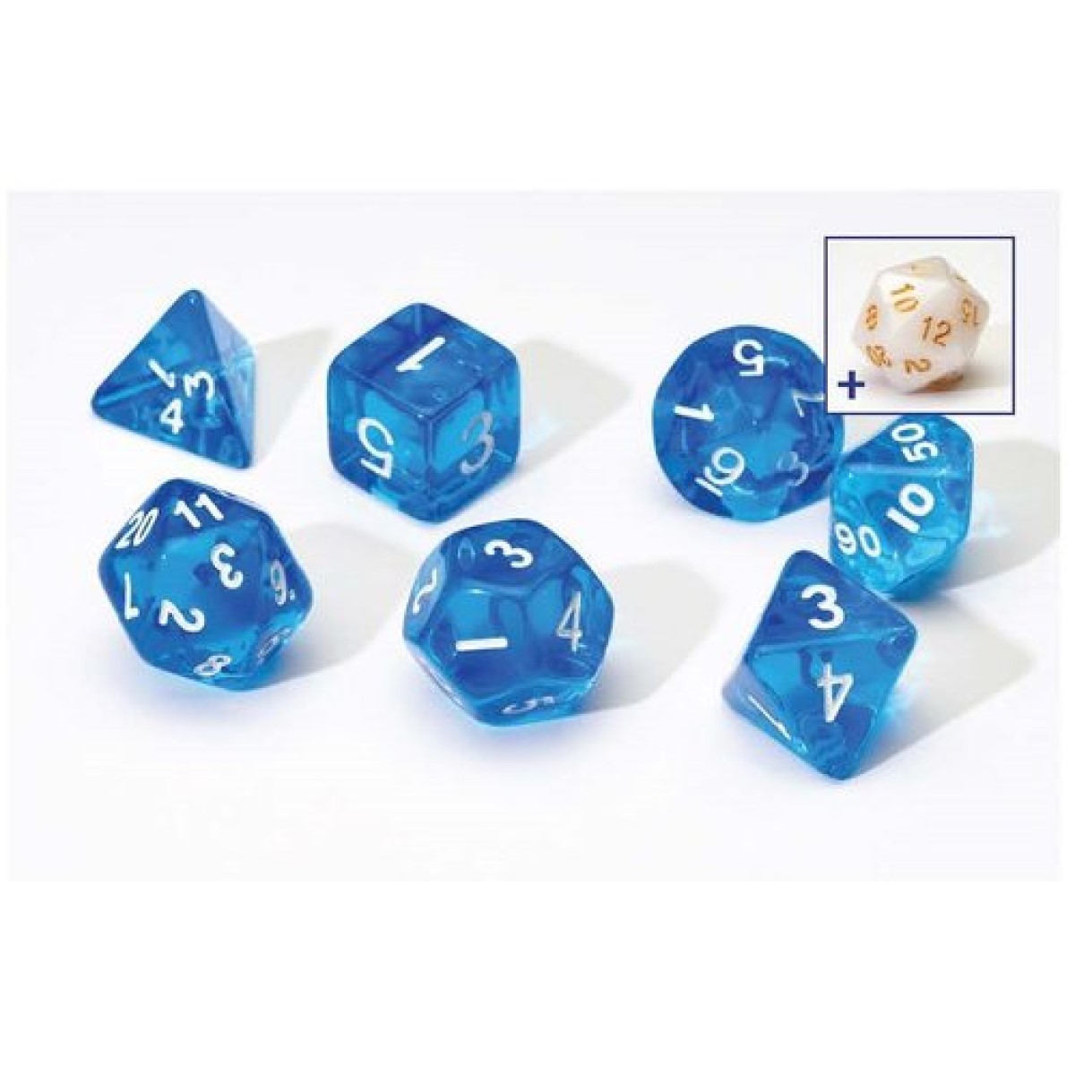 Sirius Dice Set - Translucent Blue Resin