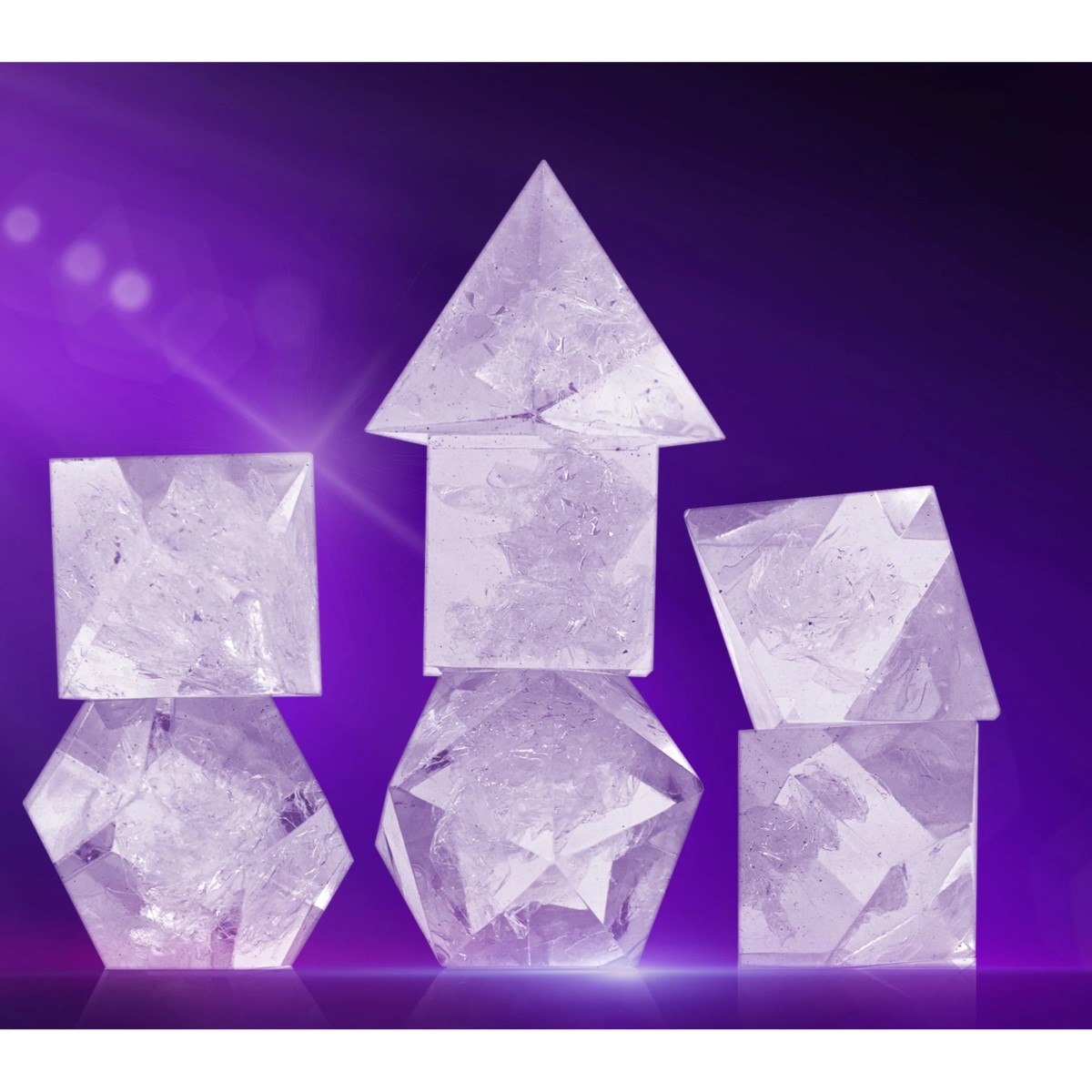 Sirius Dice Set - Clear Cloak & Dagger - Image 2