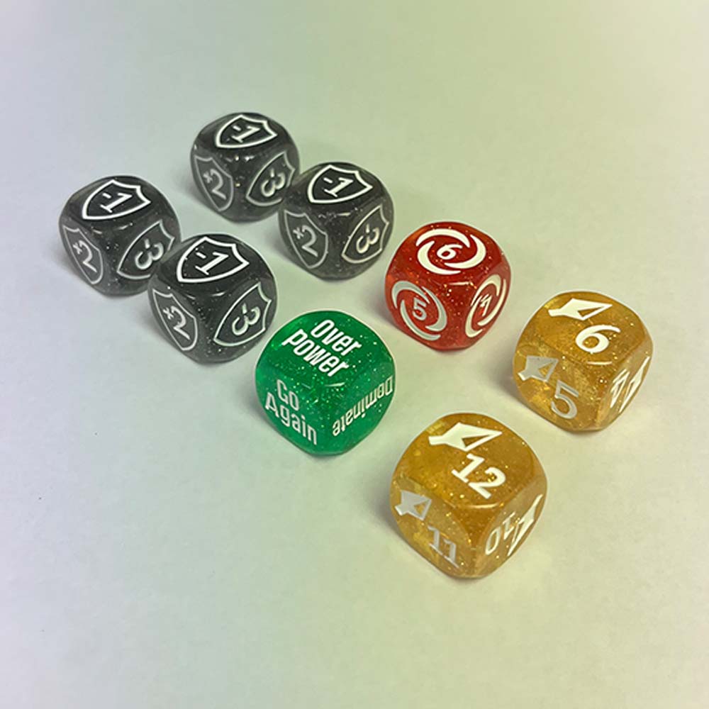 20mm Flesh and Blood Dice Set 8pc (Glitter) - Image 2