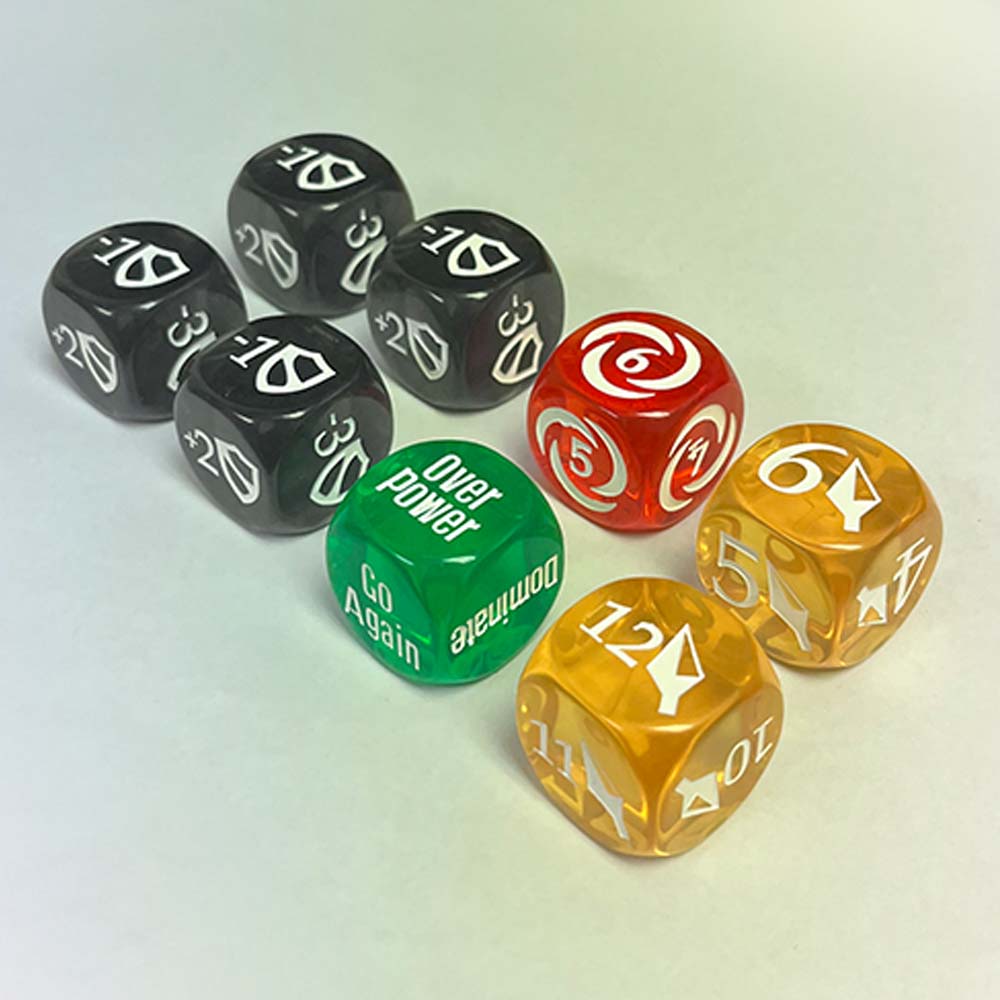25mm Flesh and Blood Dice Set 8pc (Clear) - Image 2