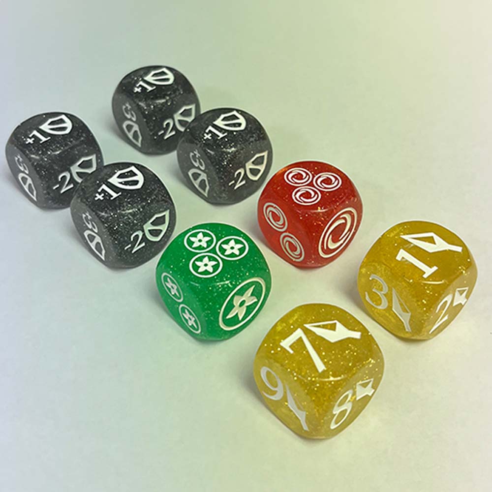 25mm Flesh and Blood Dice Set 8pc (Glitter)