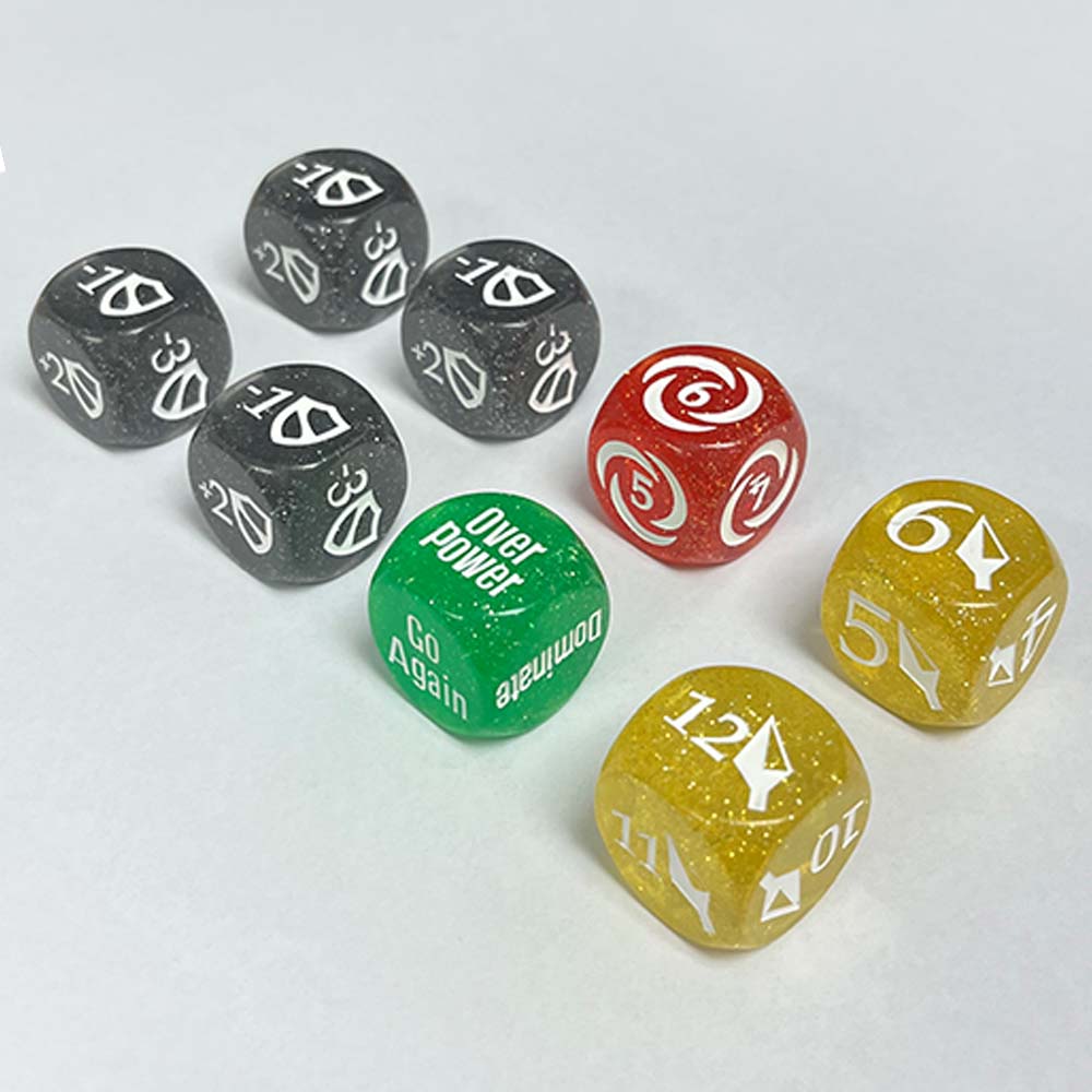 25mm Flesh and Blood Dice Set 8pc (Glitter) - Image 2