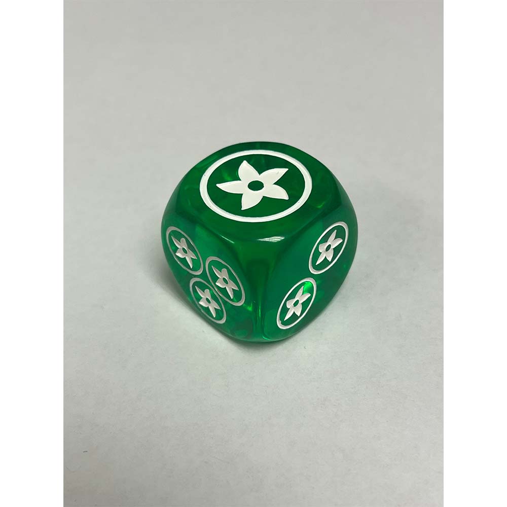 25mm Single Dice - Tunic (Clear Green)