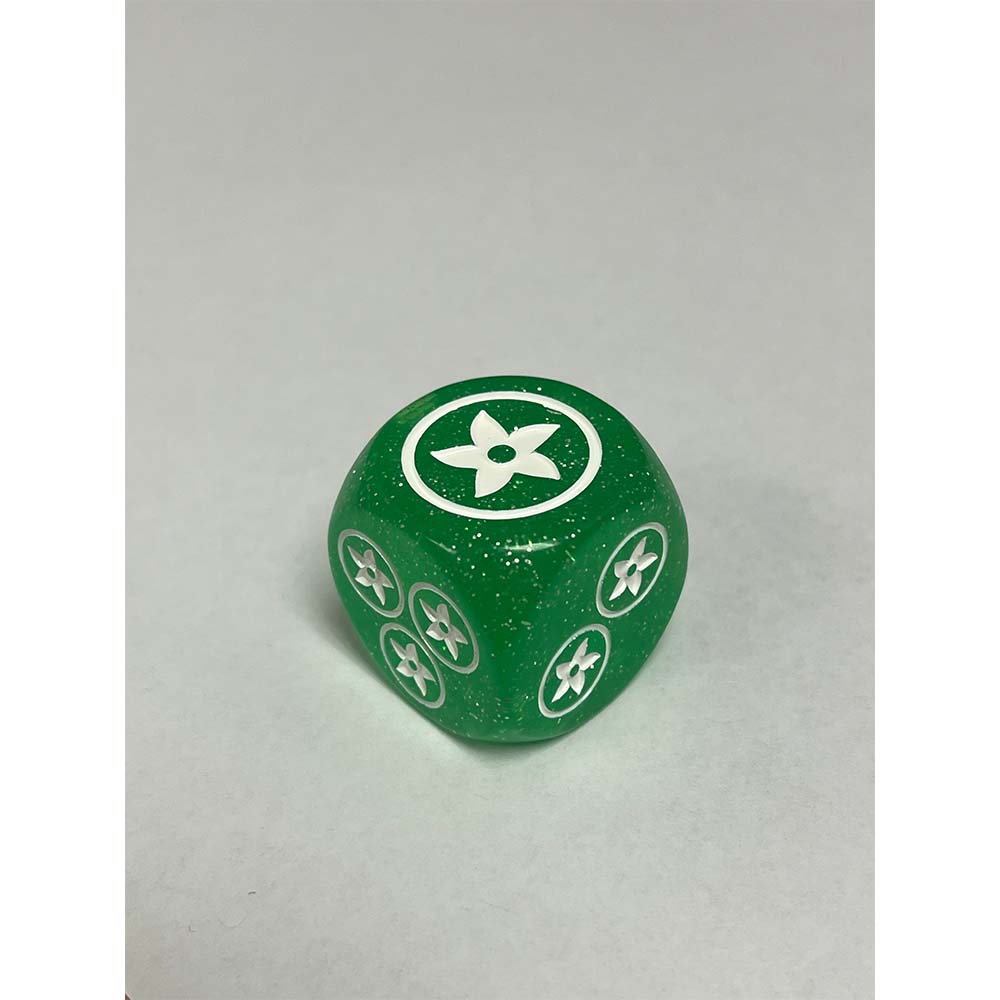 25mm Single Dice - Tunic (Glitter Green)