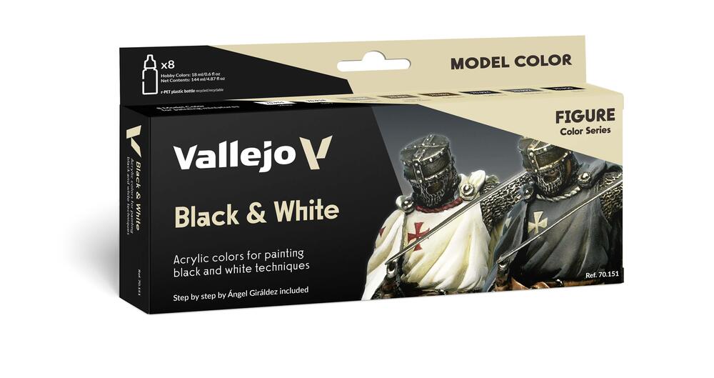 Vallejo - Model Color - Black & White Set (8) by Angel Giráldez