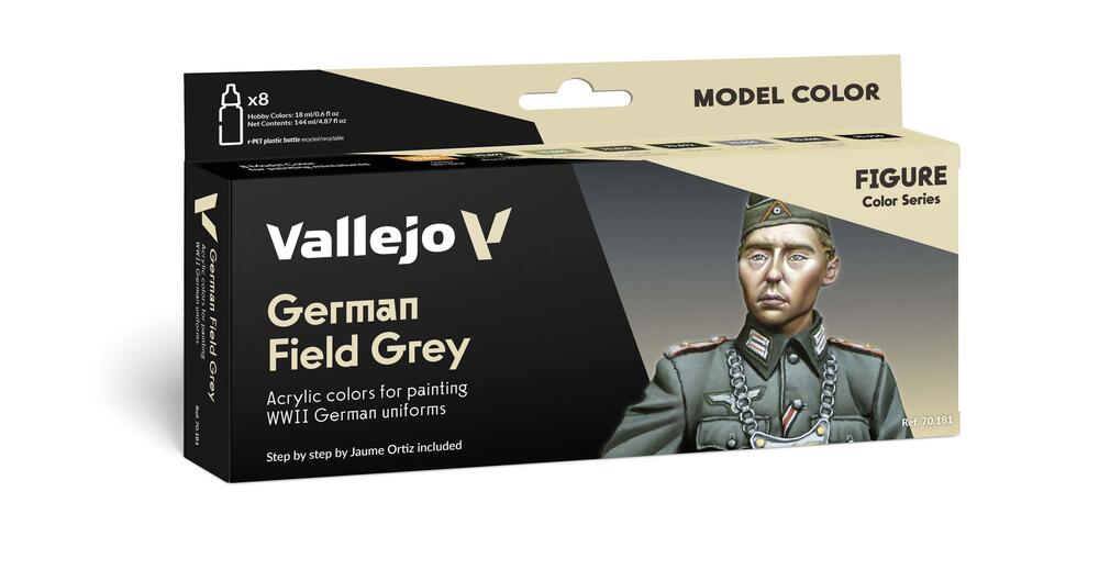 Vallejo - German Field Grey by Jaume Ortiz - Figure / 8 Colors set