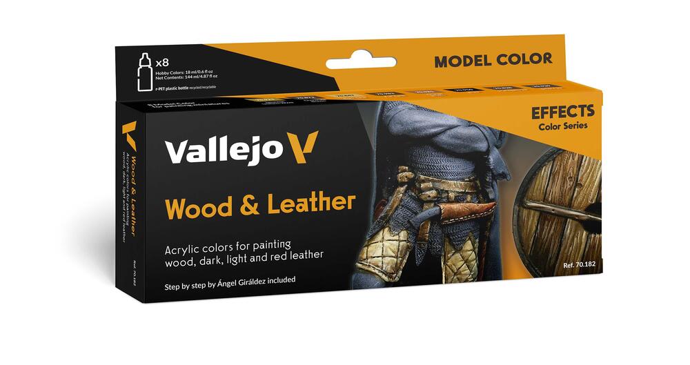 Vallejo - Wood & Leather by Angel Giraldez - Effects / 8 Colors set